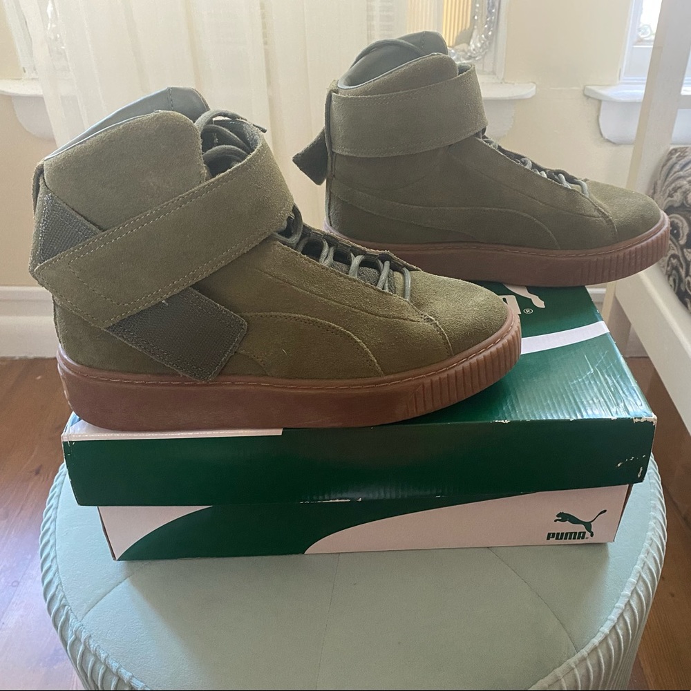 Puma Mayze Mid Women's Sneakers in olive